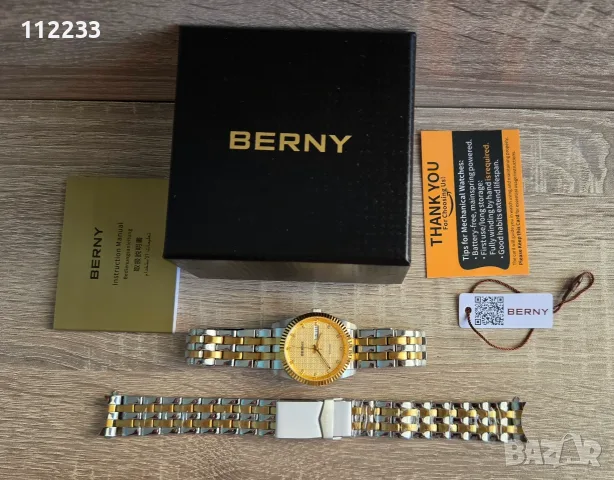 BERNY-Men Automatic Dress Watch - MIYOTA 8205 AUTOMATIC, снимка 3 - Мъжки - 38112500