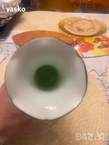 Стара стъклена ваза, снимка 3 - Вази - 49788894