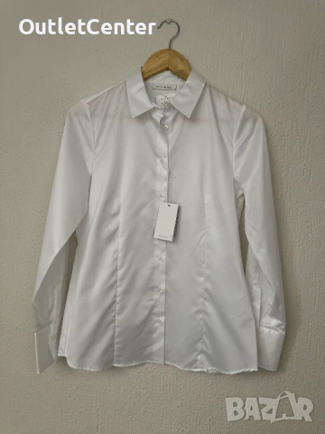 Бяла дамска риза Eterna Easy Iron, снимка 2 - Ризи - 54320051