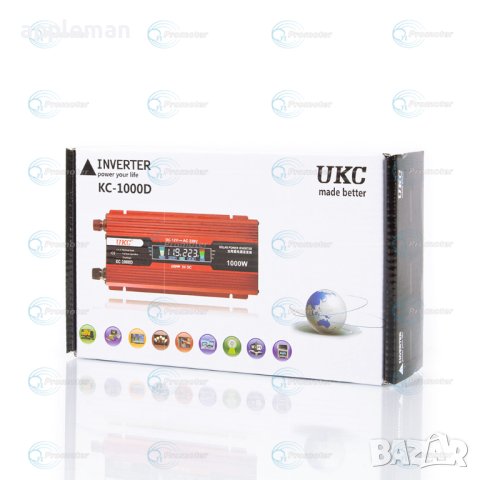 Инвертор с дисплей 12-220V 1000W, снимка 6 - Аксесоари и консумативи - 44142980