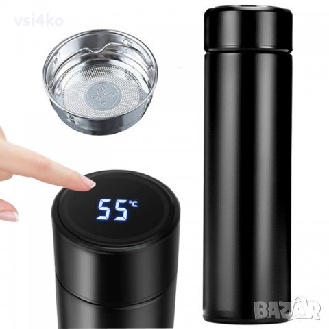 Смарт Термо чаша с LED дисплей, снимка 6 - Термоси - 34604472