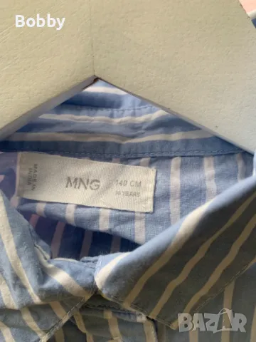 Дънкова риза и риза на райе 9-10 год., снимка 3 - Детски ризи - 48166913