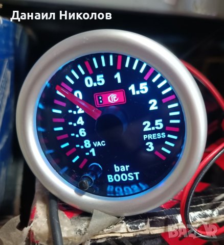 Буустметър/boostmeter/ измервателен уред 3 бара,стойка/конзола/, снимка 3 - Аксесоари и консумативи - 28612890