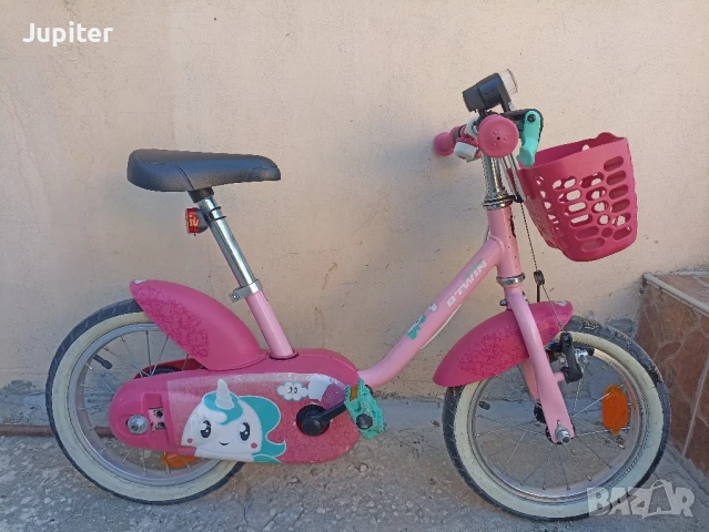 Велосипед 14 цола/инча BTwin момиче 3-5 години, снимка 2 - Велосипеди - 51151255
