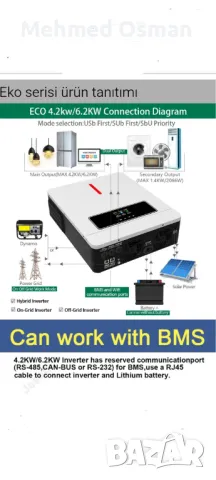 Хибриден инвертор 6200W разпродажба до краря на месеца, снимка 9 - Друга електроника - 48601135
