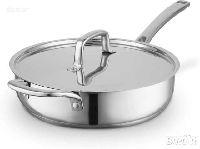 Sur La Table SLT900229 28 см мулти-тенджера с капак, нитована стоманена дръжка