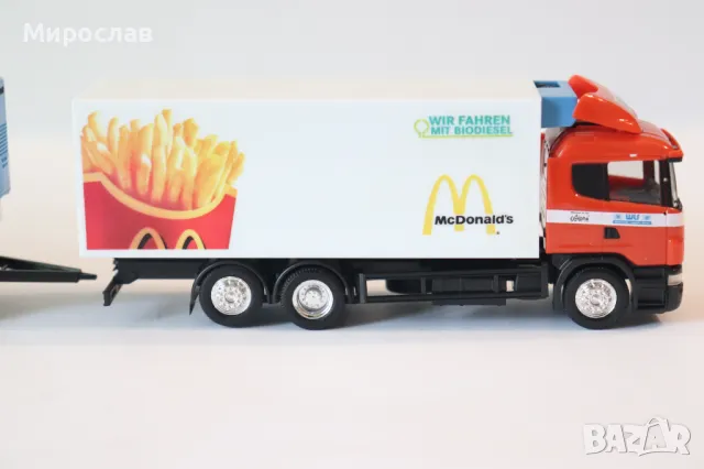 HERPA 1:87 H0 SCANIA АВТОВЛАК КАМИОН ТИР МОДЕЛ КОЛИЧКА, снимка 6 - Колекции - 50152969