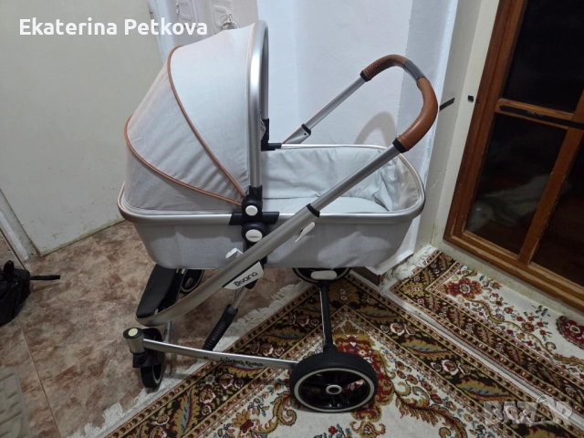 Kikka Boo - Бебешка количка 'Divaina' 3в1 Melange grey + чанта, снимка 5 - Детски колички - 52210618