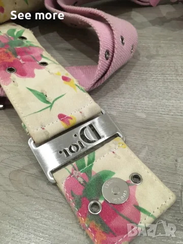Vintage Dior Inspired Floral Denim чанта, снимка 8 - Чанти - 55955450