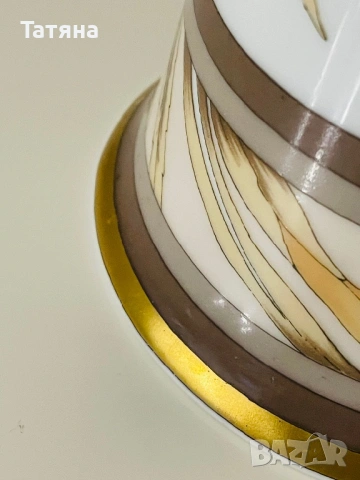 Немска порцеланова ваза от HUTSCHENREUTHER AND LEONARD, 28 см, снимка 11 - Вази - 53145458