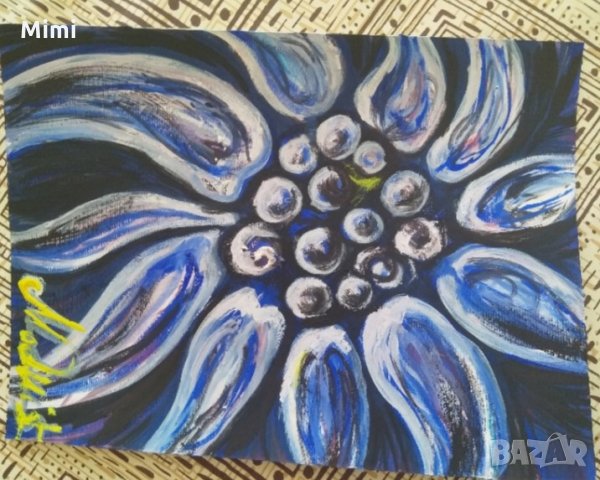 Blue flower, снимка 1 - Картини - 29794576