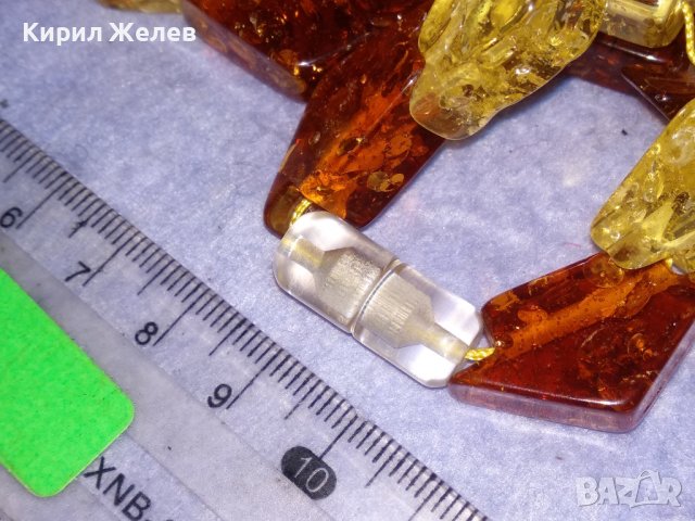 ПРЕКРАСНА ОГЪРЛИЦА КОЛИЕ ГЕРДАН ЕФЕКТНА ИМИТАЦИЯ на БАЛТИЙСКИ КЕХЛИБАР 26592, снимка 13 - Колиета, медальони, синджири - 40472548