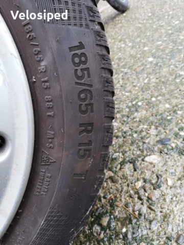 Зимни гуми с джанти Michelin 2бр. и Continental 2бр. броя за Volvo S\V 40  15", снимка 4 - Гуми и джанти - 44657217