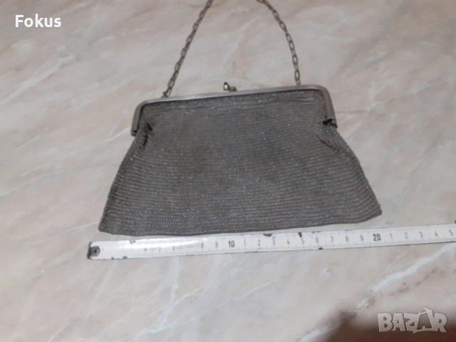 Стара градска дамска метална чантичка портмоне 19 в. Alpacca, снимка 5 - Антикварни и старинни предмети - 52930196