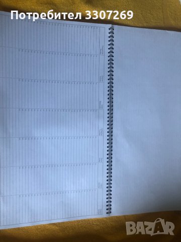 Голям настолен седмичен календар по часове от 7 до 20.30 с размери 44/24см 48листа, снимка 2 - Ученически пособия, канцеларски материали - 42809354