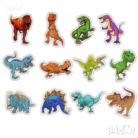 2 вид 50 бр Динозаври Джурасик Динозавър  самозалепващи лепенки стикери за украса декор, снимка 5 - Други - 28068991