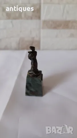 Стара руска бронзова пластика - ОРЛЕНОК - бронз и гранит, снимка 7 - Антикварни и старинни предмети - 50249094