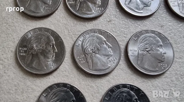САЩ.1/4 долар.
10 бр.
Серия  известни американски жени за 2022 , 23 и 24  год., снимка 17 - Нумизматика и бонистика - 50261512
