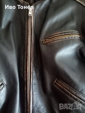 Кожен бомбър  телешки бокс, снимка 15 - Якета - 51525237