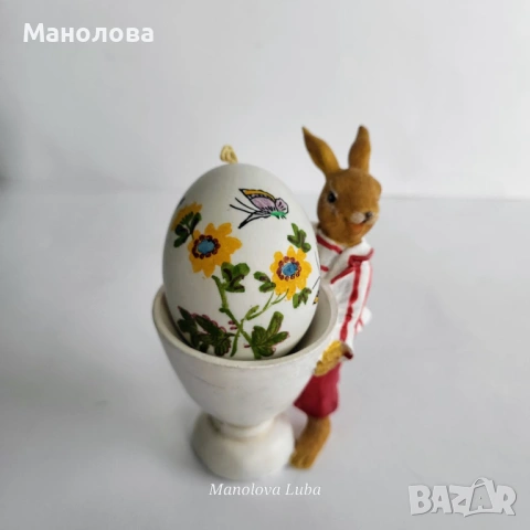Шест яйца и коктиера с зайче-великденска украса., снимка 8 - Други - 54061683