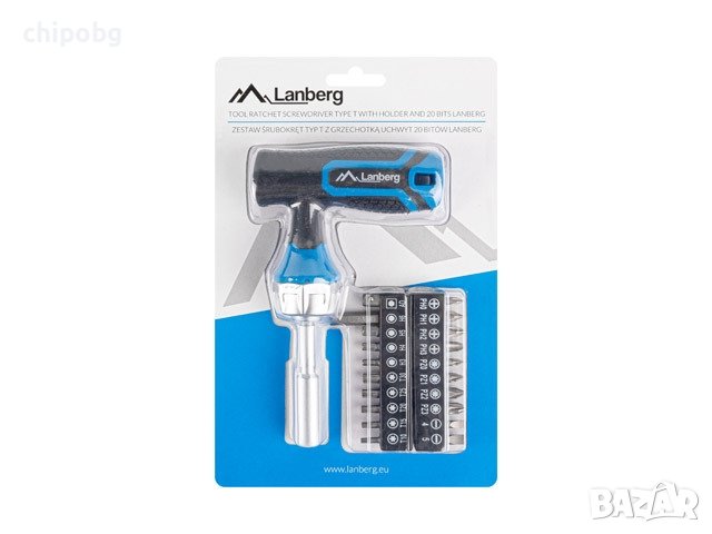 Инструмент, Lanberg Toolkit with ratchet screwdrivers Type T with holder and 20 bits, снимка 3 - Други инструменти - 38579627