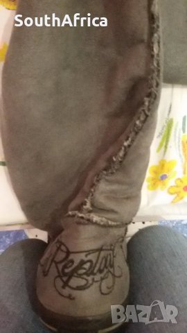 Оригинални чизми сиви Replay, снимка 4 - Дамски ботуши - 27149856