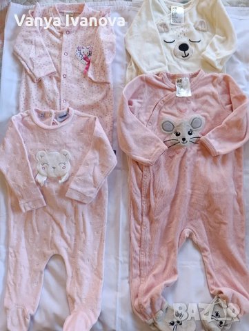 4 плюшени ромпъра HM ,Primigino, снимка 3 - Бебешки пижами - 48843764