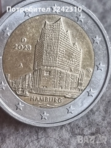 Монета от 2 евро 2023 г. - Хамбург - Elbphilharmonie, снимка 3 - Нумизматика и бонистика - 54347272