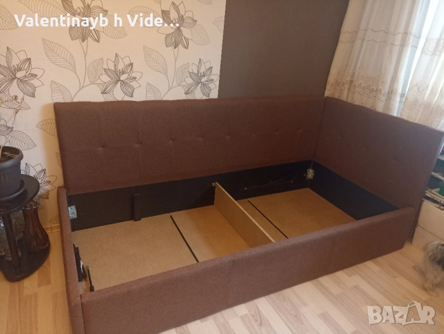 тапицирано легло с механизъм и матрак 