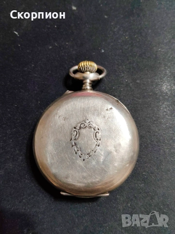 Швейцарски СРЕБЪРЕН джобен часовник 1905г.  - 10 РУБИНА ПРОМОЦИЯ, снимка 14 - Джобни - 48361829