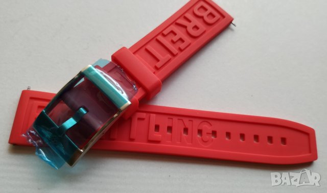 Силиконова каишка BREITLING, снимка 5 - Каишки за часовници - 30205069