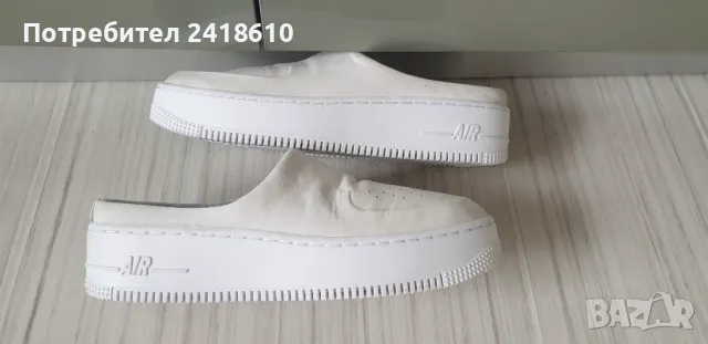 Nike Air Force White UK 7 US 9.5 Size 41 /26.5см НОВО! ОРИГИНАЛ! Дамски Чехли- ест кожа., снимка 10 - Чехли - 50047949