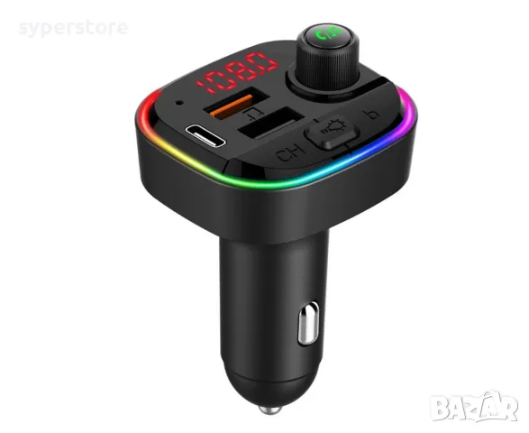 FM трансмитер Блутут Digital One SP01000 L06 Bluetooth v.5.0 + 2xUSB + Type C  3.1A 