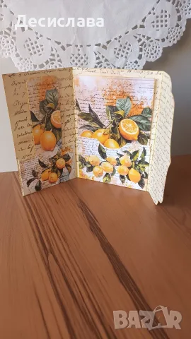 Картичка-плик с лимони, снимка 4 - Картини - 56320569