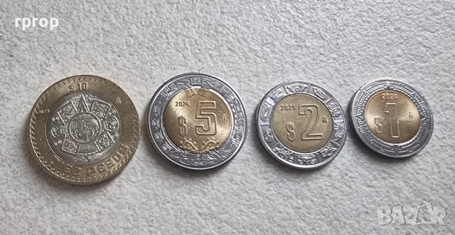 Мексико. 
1, 2, 5 , 10 мексикански песо.
Нови ., снимка 2 - Нумизматика и бонистика - 49408851