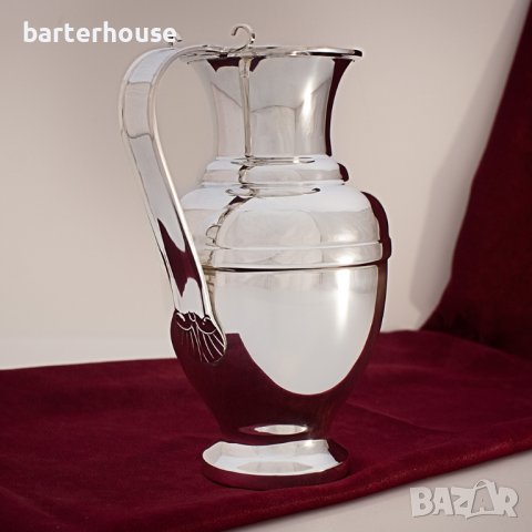 Медна кана за вино със сребърно покритие 