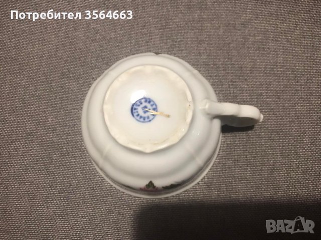 Барокова чаша за чай с мотив горски слез, снимка 2 - Чаши - 39611054