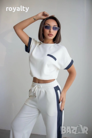 Нов Дамски Бял Комплект , снимка 4 - Спортни екипи - 53997685
