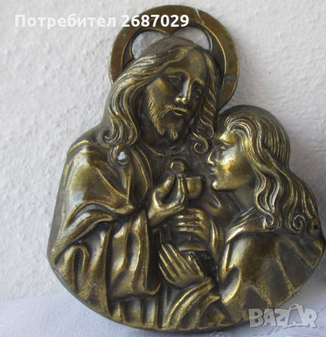 Исус и Магдалена, граал, причастие, пано религия метал , снимка 7 - Други ценни предмети - 29577817