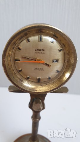 Механичен настолен часовник в формата на градски часовник, снимка 4 - Антикварни и старинни предмети - 42417492