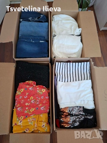 Продавам 4 кашона нови дамски дрехи