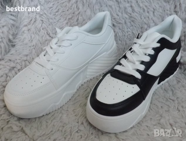 Маратонки, еко кожа, бели, код 367/40, снимка 5 - Маратонки - 44325752