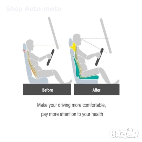 К-т ортопедични възглавници Automat - сваляеми калъфи, Мемори пяна, подобрява стойката, Кафяв, снимка 10 - Аксесоари и консумативи - 52081245
