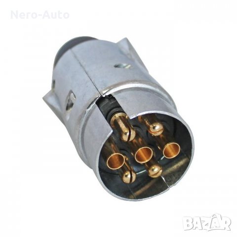 Букса за ремарке метална 7 пина 12V мъжка