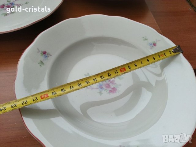 Стар български порцелан чинии дълбоки, снимка 3 - Антикварни и старинни предмети - 33760935