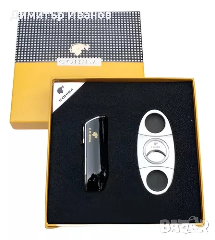 Cohiba подаръчен комплект от запалка с пънчър и ножица за пури, снимка 6 - Запалки - 50999285