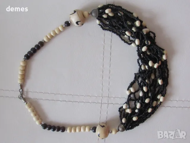 Традиционен индийско гердан-комбинация от пясъчна мъниста, снимка 4 - Колиета, медальони, синджири - 48350286