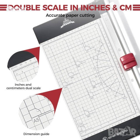 Ротационен тример за хартия JIELISI, до 10 листа, дължина на рязане 30 см, снимка 4 - Други - 51743895