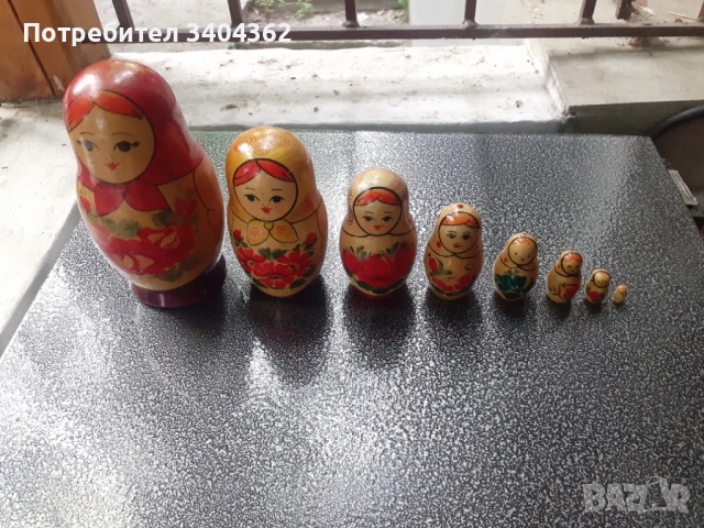 Стара руска кукла матрьошка 8 в 1, снимка 2 - Антикварни и старинни предмети - 50667098