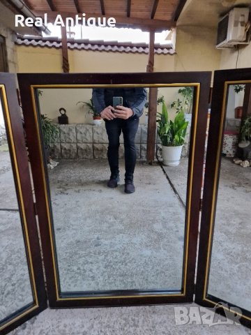 Уникално огромно антикварно английско огледало с бронзов обков , снимка 5 - Антикварни и старинни предмети - 42627500